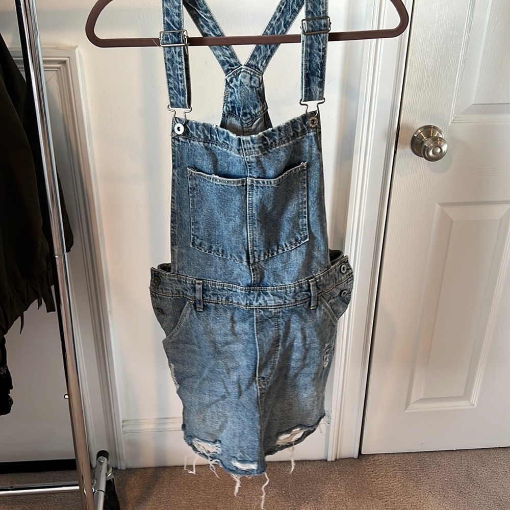 H&M denim overall dress